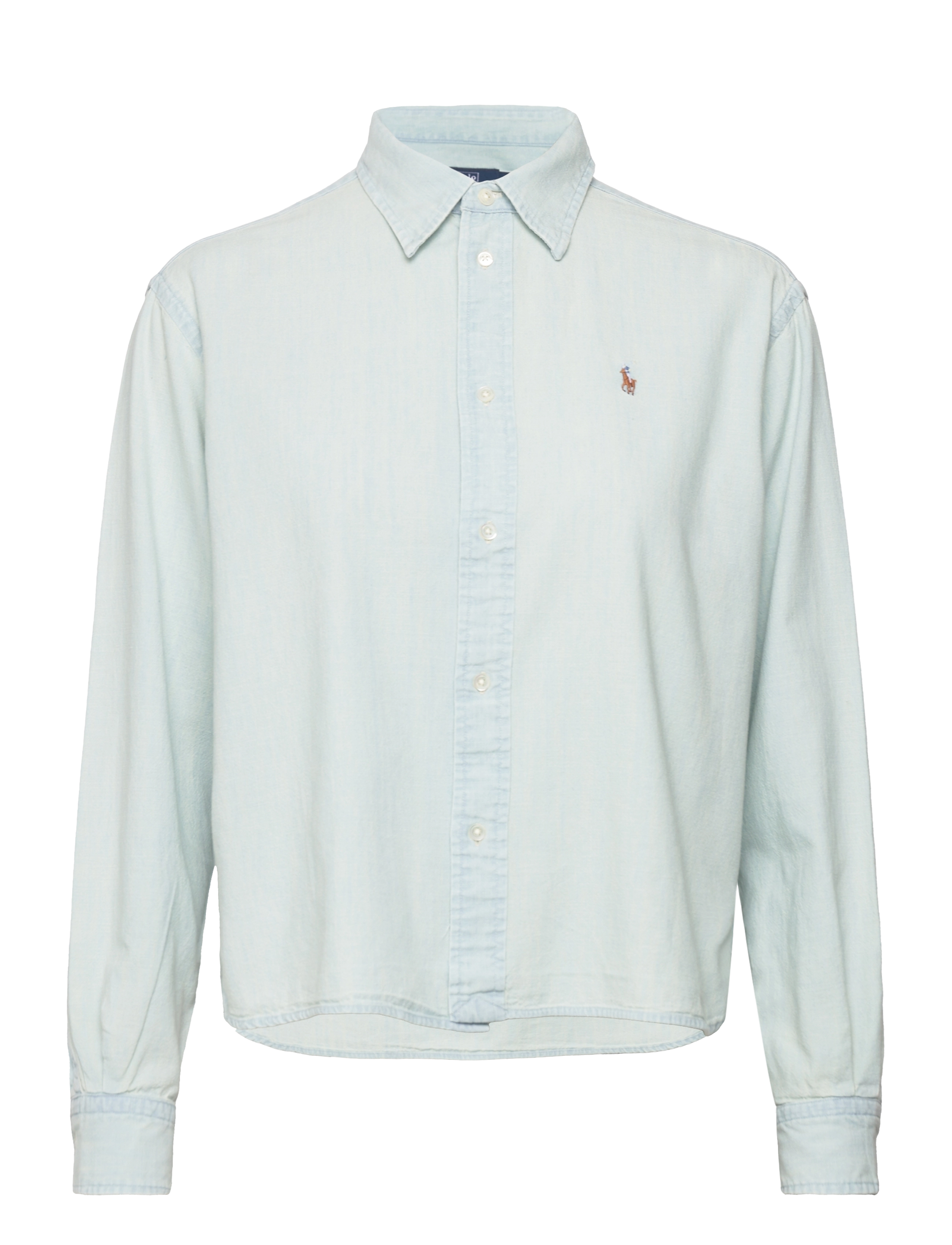 Polo Ralph Lauren Cropped Boxy Chambray Shirt - Tøj - CHAMBRAY / blue