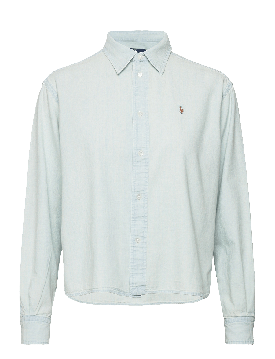 Polo Ralph Lauren - Cropped Boxy Chambray Shirt - chemises en jeans - chambray - 1