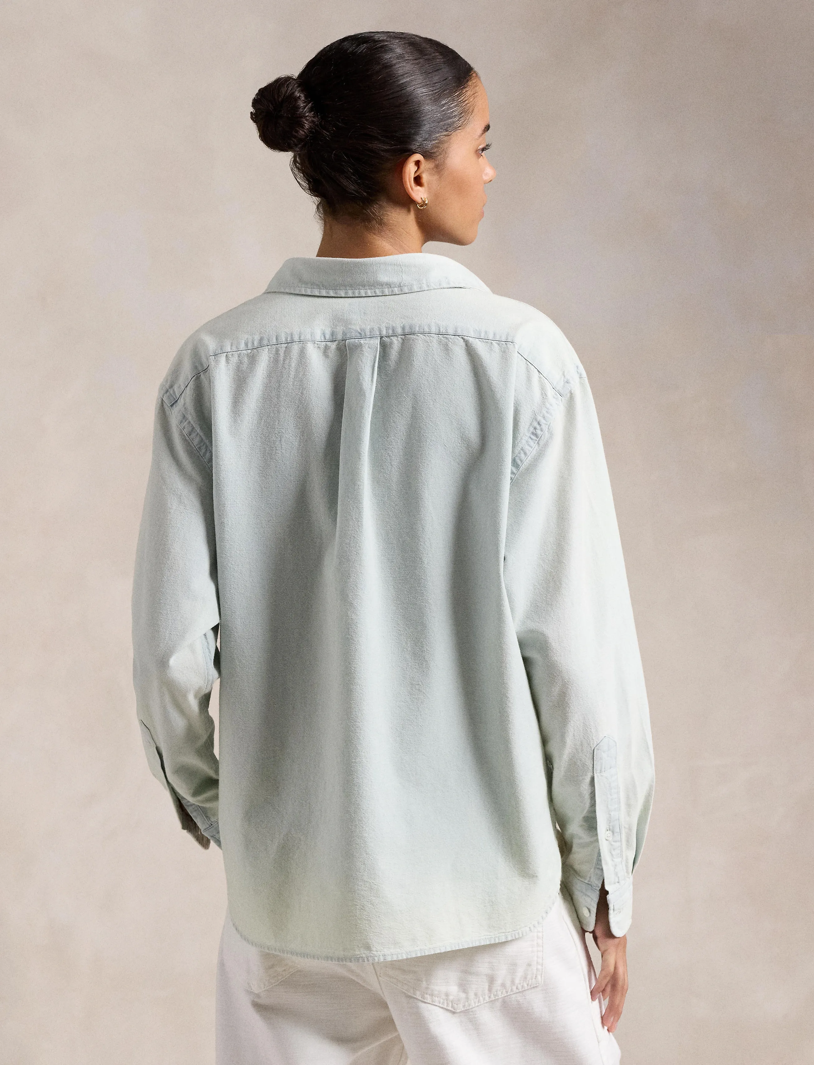 Polo Ralph Lauren - Cropped Boxy Chambray Shirt - chemises en jeans - chambray - 5