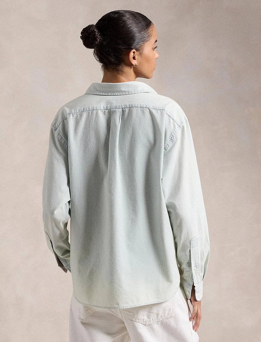 Polo Ralph Lauren - Cropped Boxy Chambray Shirt - chemises en jeans - chambray - 5