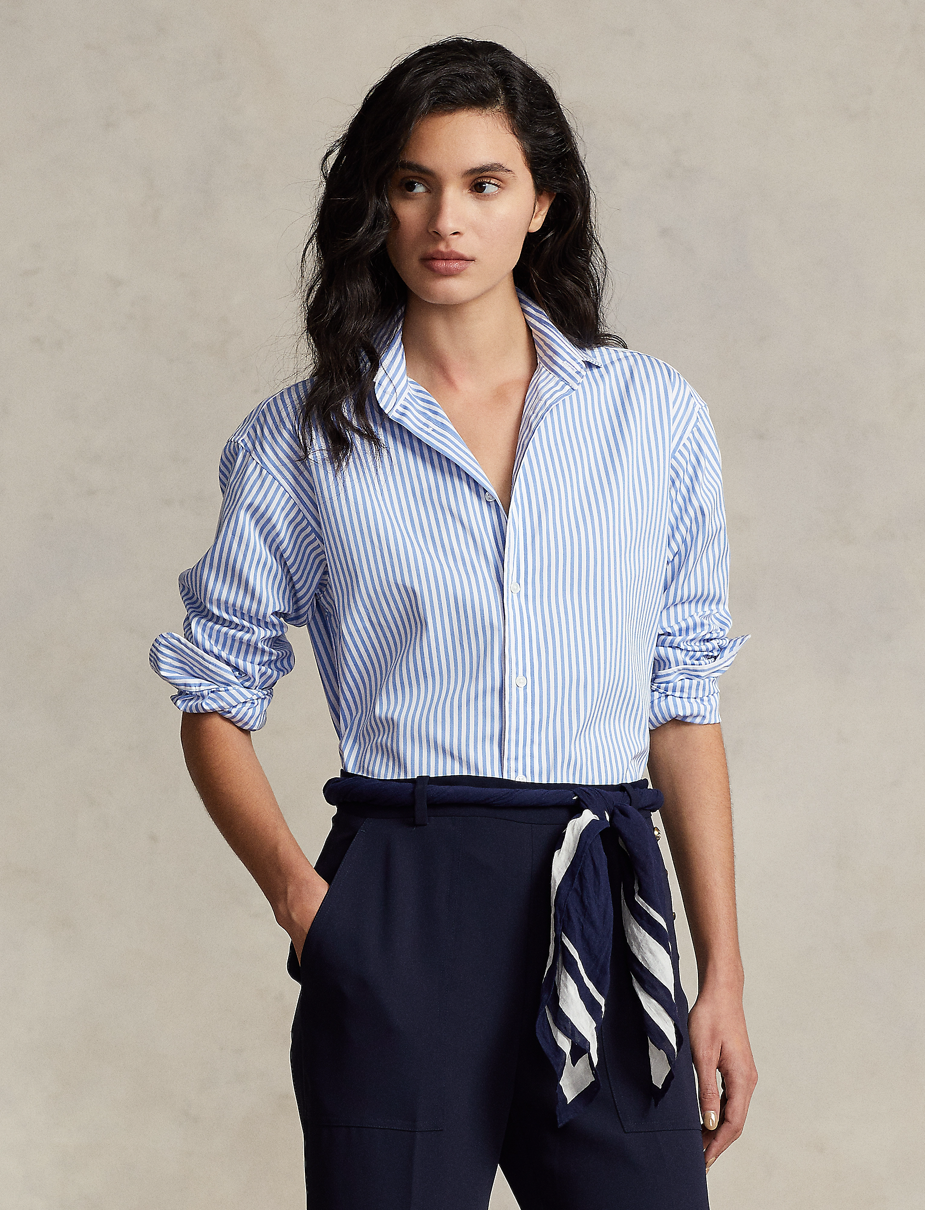 Polo Ralph Lauren - Relaxed Fit Striped Cotton Shirt - 926b cabana blue/ - 2