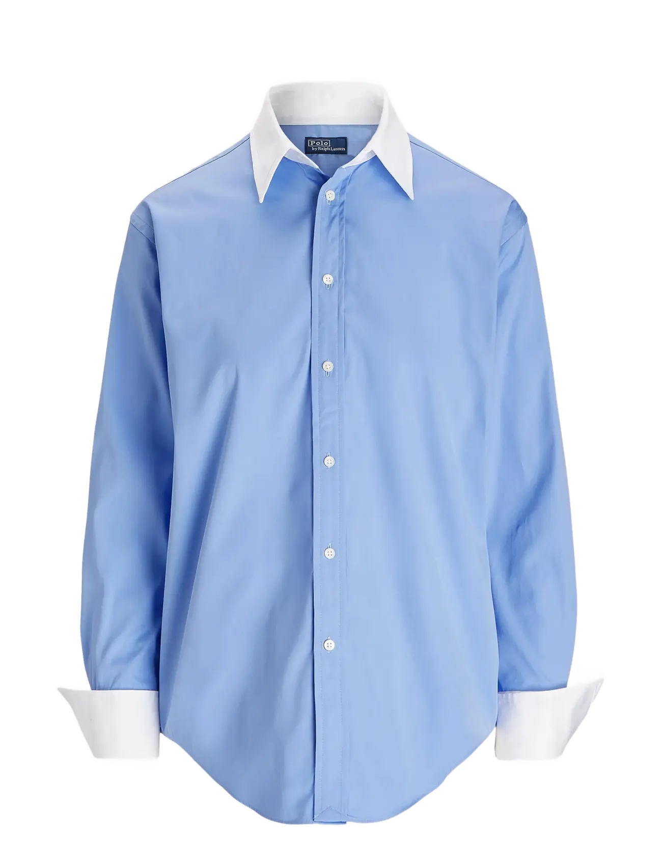 POLO RALPH LAUREN Extended-Cuff Baumwolle Shirt Blau - 32 - Damen
