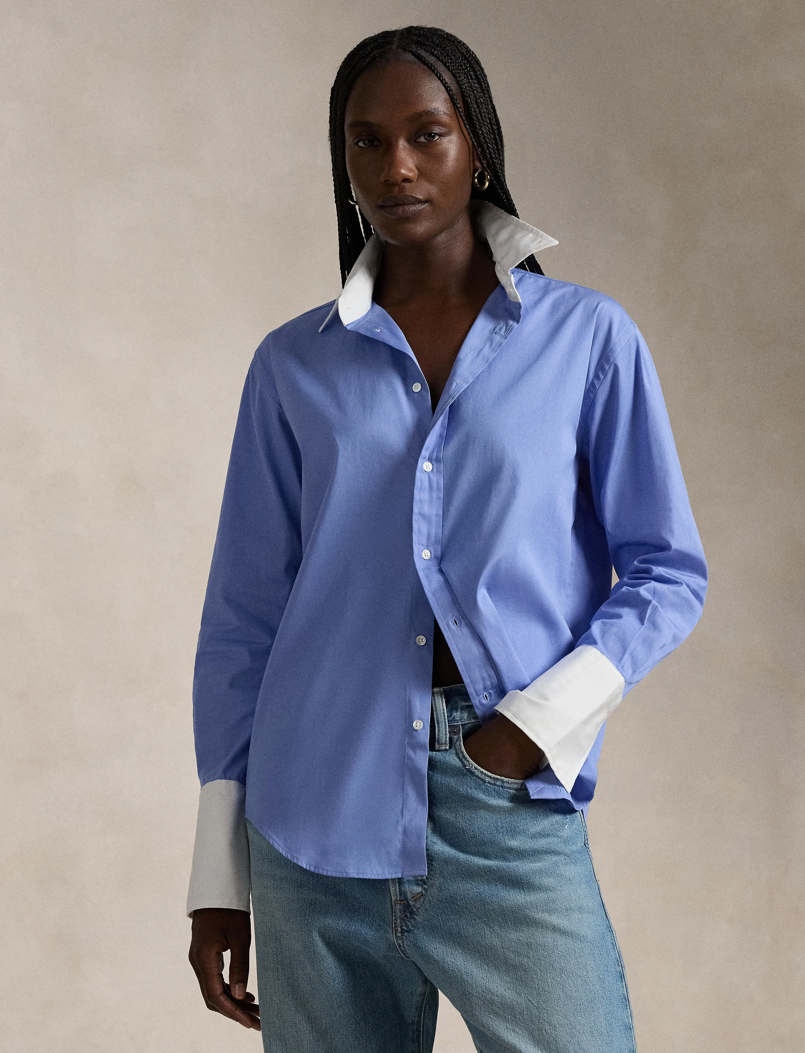 Polo Ralph Lauren - Extended-Cuff Cotton Shirt - chopin blue - 3