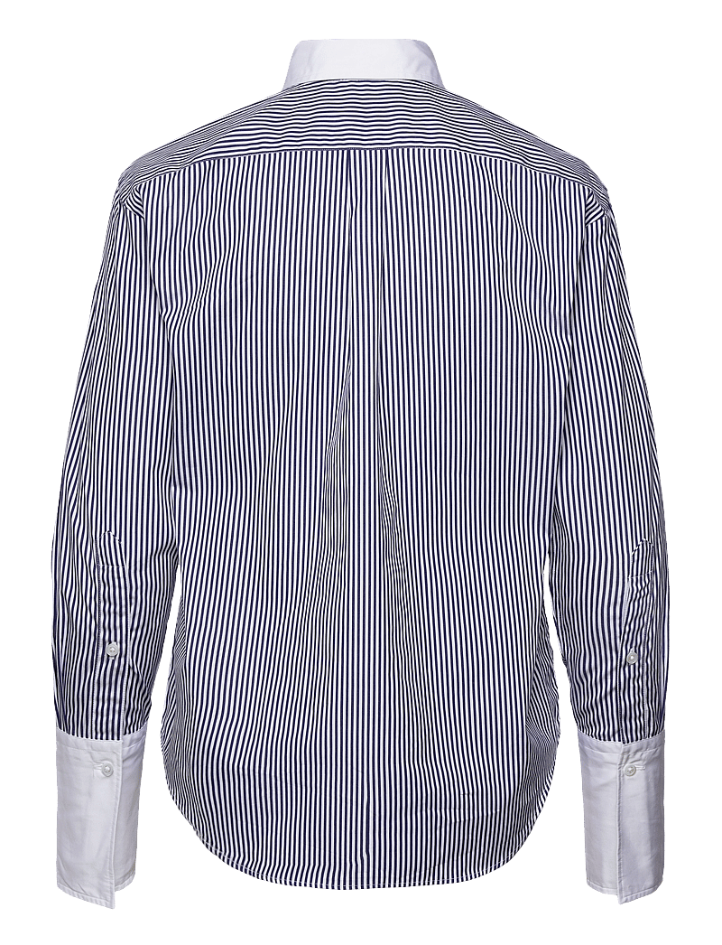 Polo Ralph Lauren - Extended-Cuff Striped Cotton Shirt - jeansskjortor - 1322 white/ fall - 2