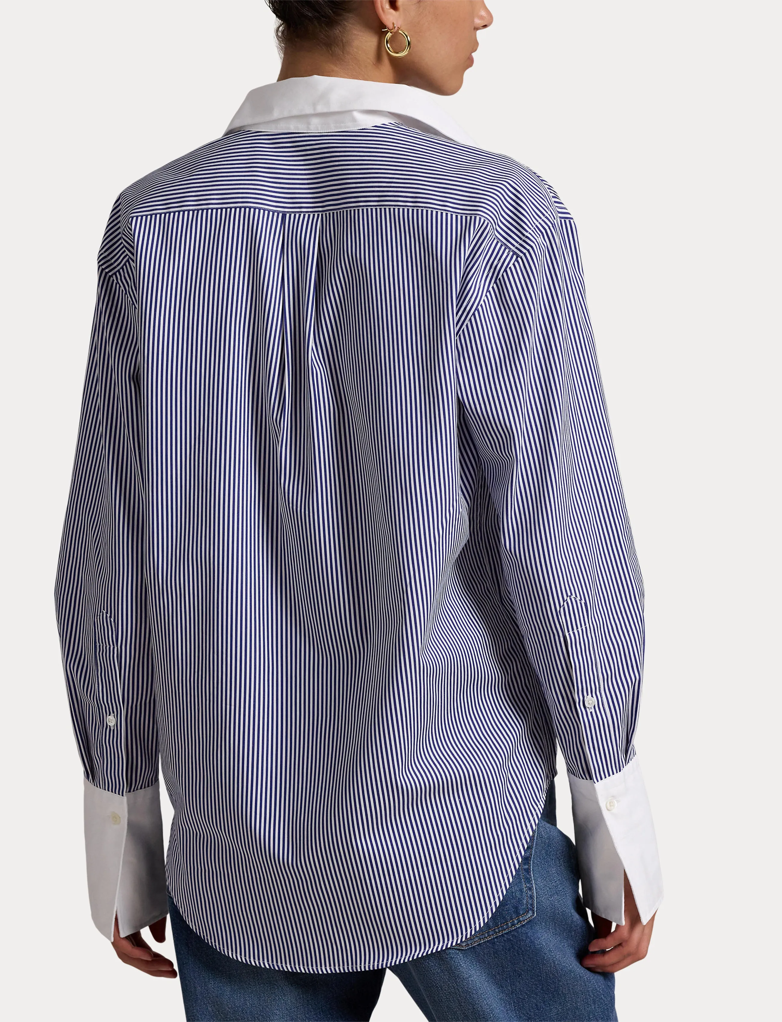 Polo Ralph Lauren Extended-Cuff Striped Cotton Shirt skjortor dam – bild 6