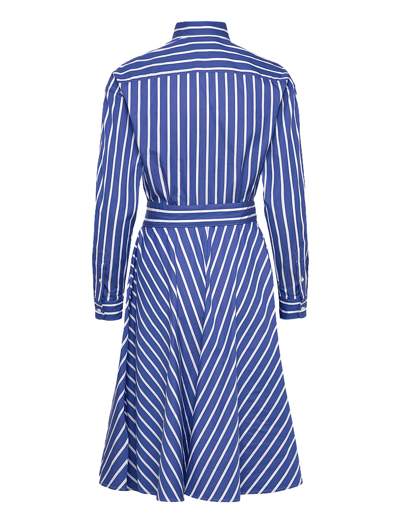 Polo Ralph Lauren - Belted Wide-Stripe Cotton Shirtdress - skjortklänningar - 5170 blue/white - 1