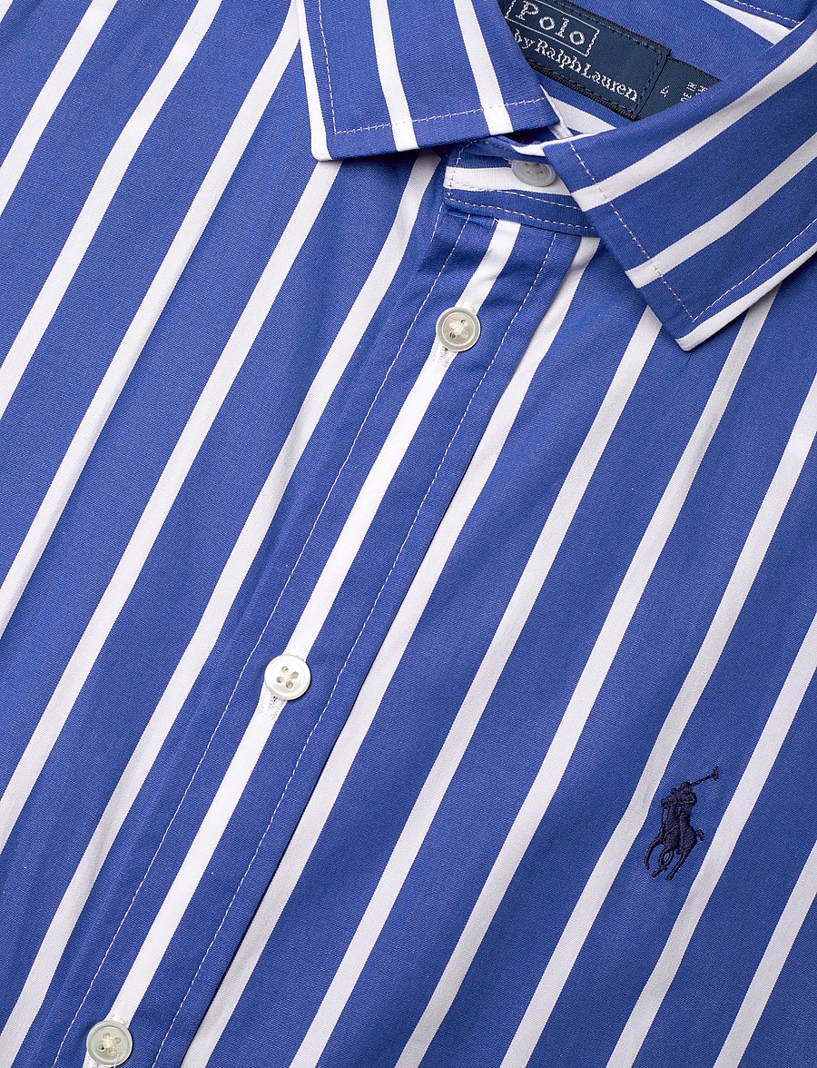 Polo Ralph Lauren - Belted Wide-Stripe Cotton Shirtdress - robes chemises - 5170 blue/white - 2