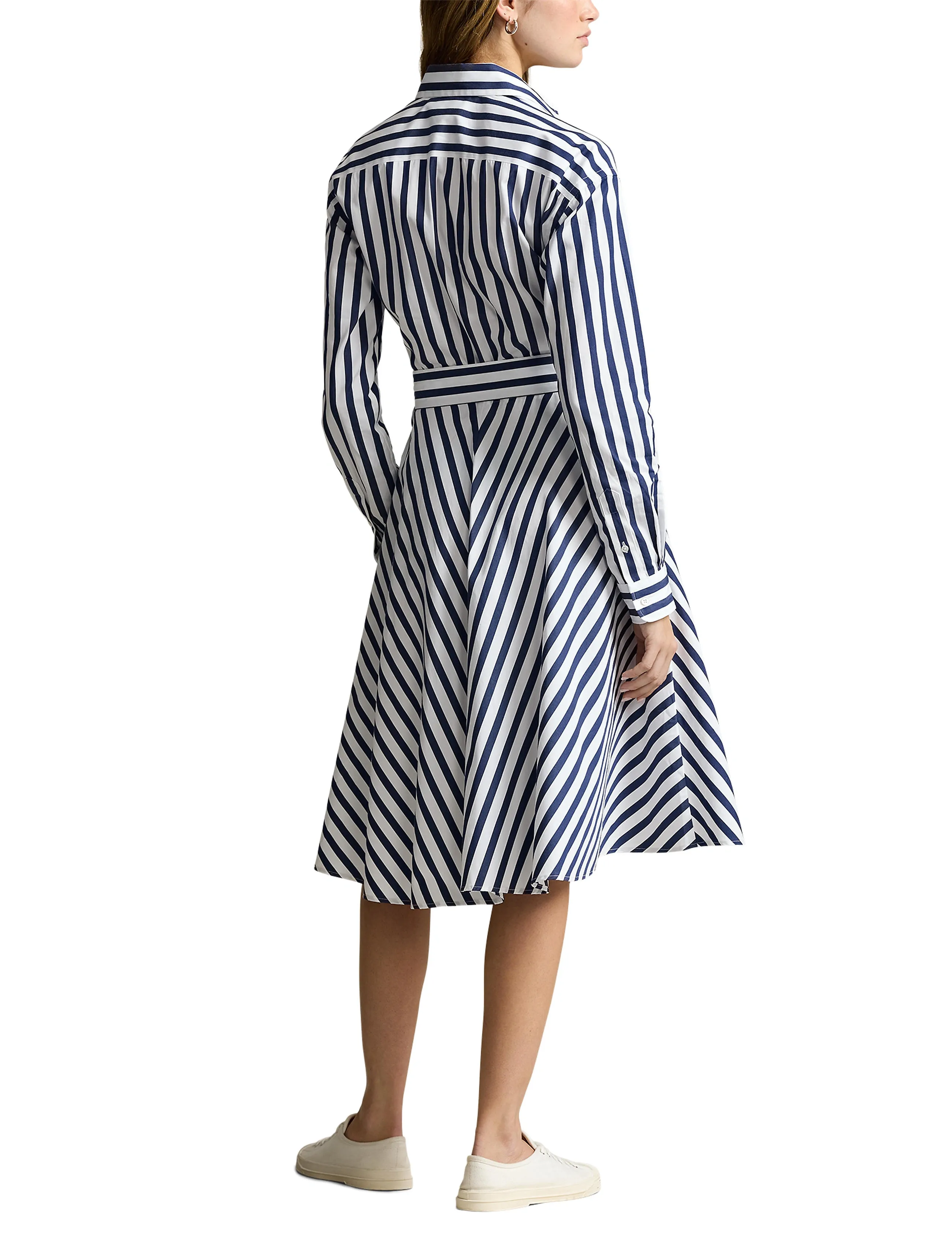 Polo Ralph Lauren - Belted Wide-Stripe Cotton Shirtdress - marškinių tipo suknelės - 970a navy/white - 3
