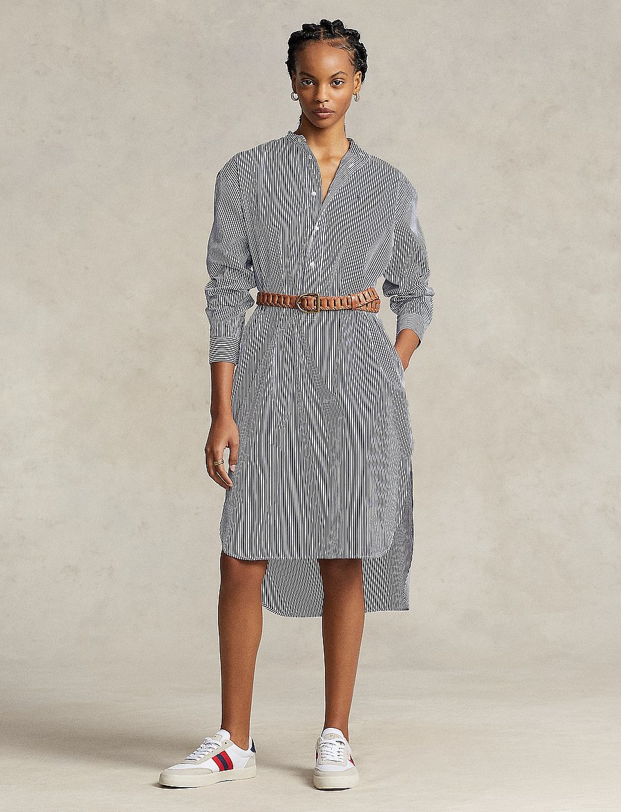 Polo Ralph Lauren - Striped Cotton Shirtdress - 1322 white/ fall - 0
