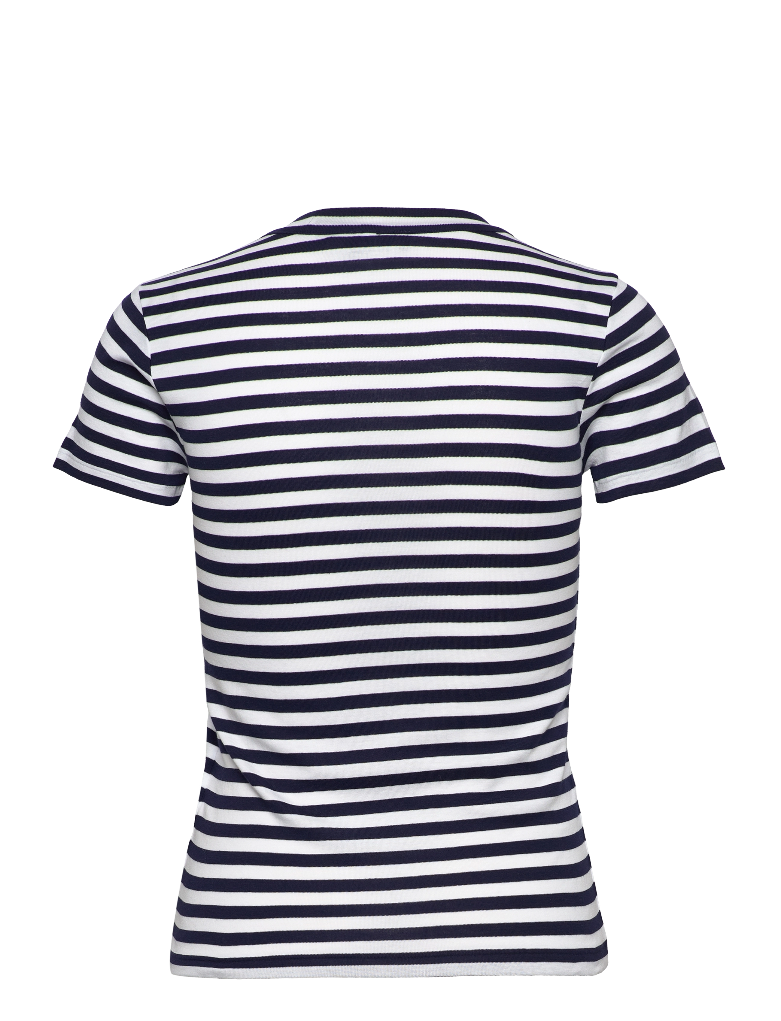 Polo Ralph Lauren - Striped Ribbed Cotton Crewneck Tee - t-shirts - cruise navy/white - 2