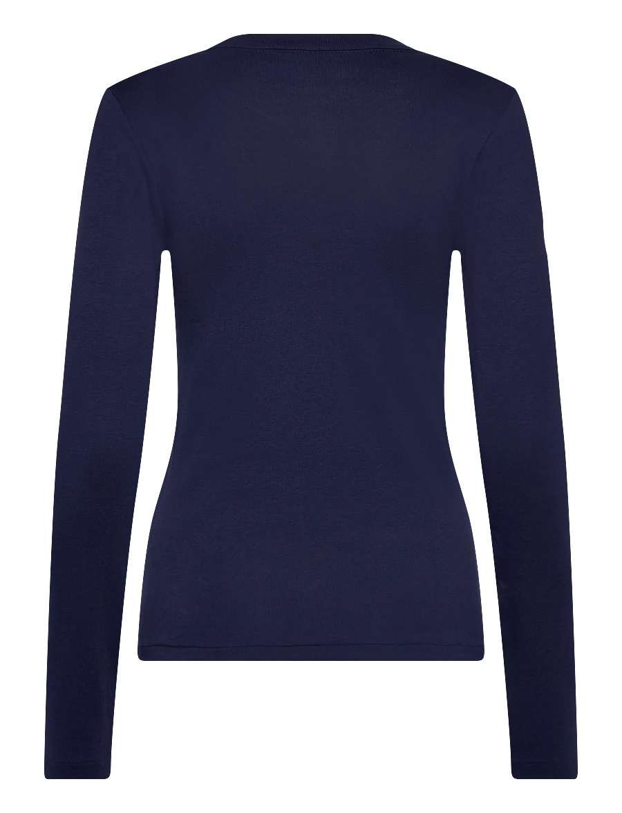 Polo Ralph Lauren - Slim Fit Cotton Long-Sleeve Tee - langærmede toppe - newport navy - 3