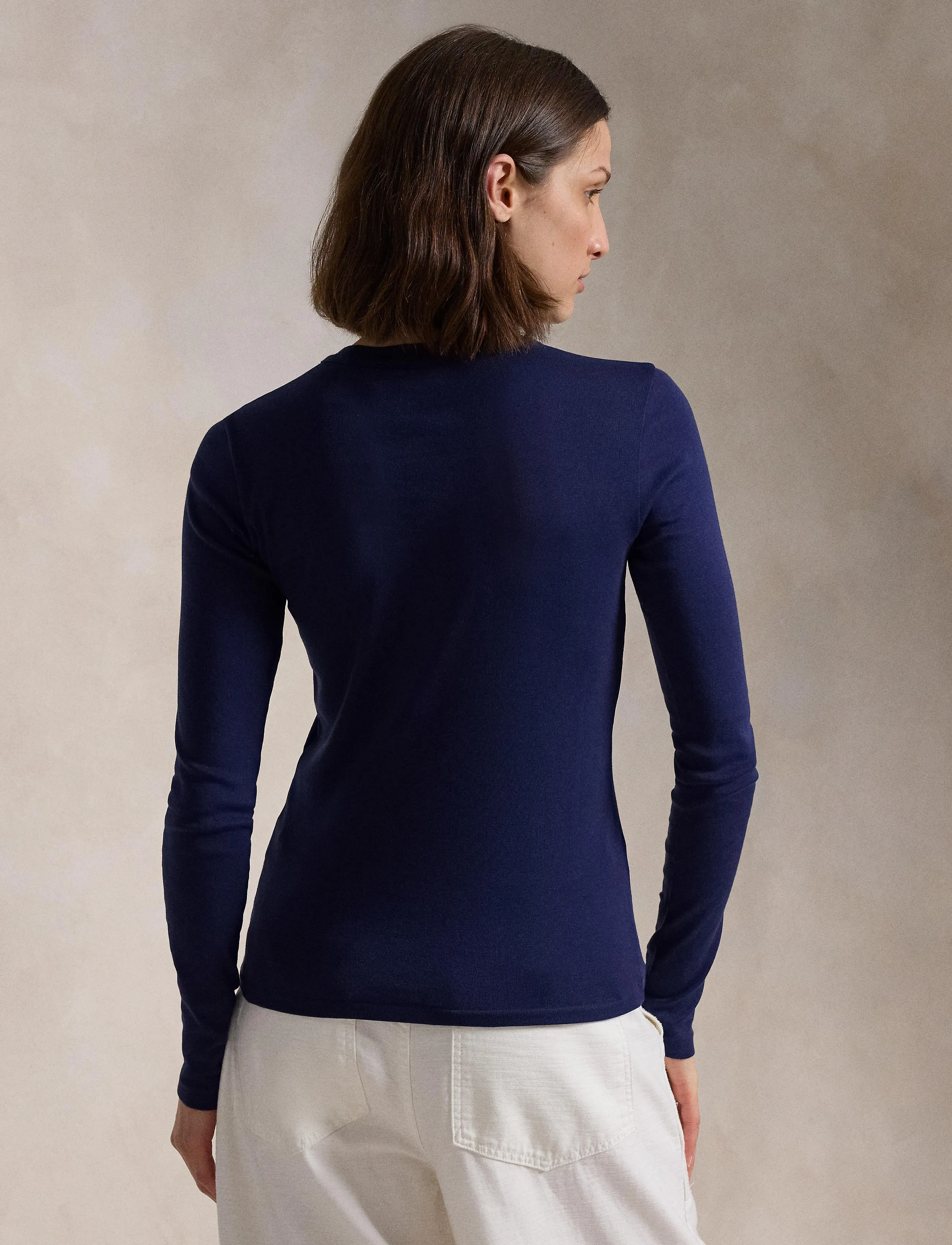 Polo Ralph Lauren Slim Fit Cotton Long-Sleeve Tee skjortor dam – bild 2