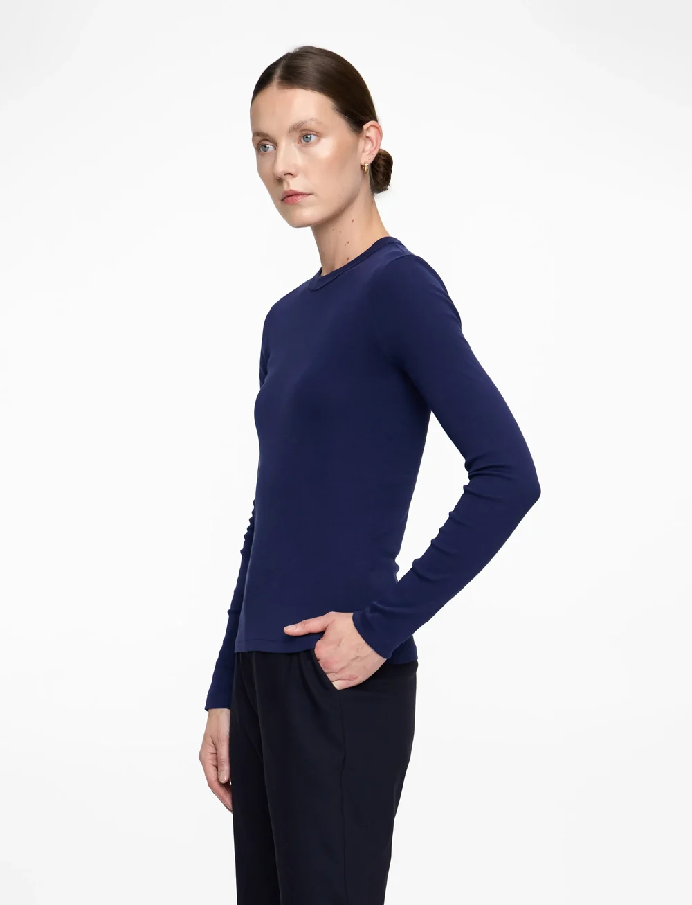 Polo Ralph Lauren - Slim Fit Cotton Long-Sleeve Tee - long-sleeved tops - newport navy - 4