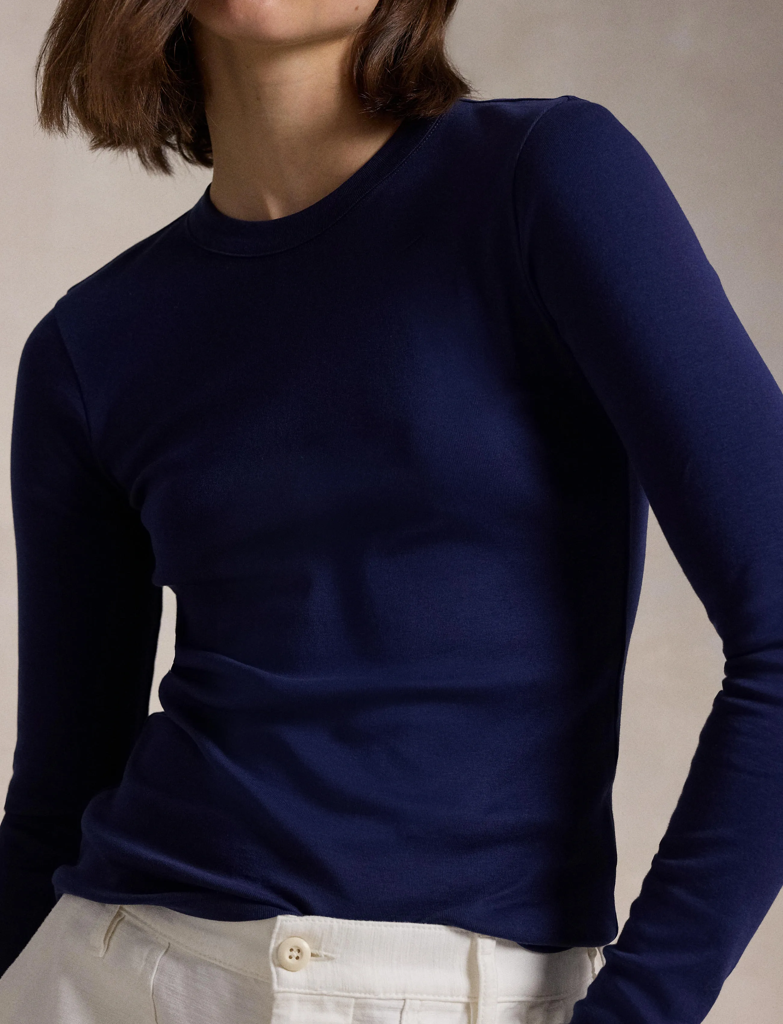 Polo Ralph Lauren Slim Fit Cotton Long-Sleeve Tee skjortor dam – bild 7