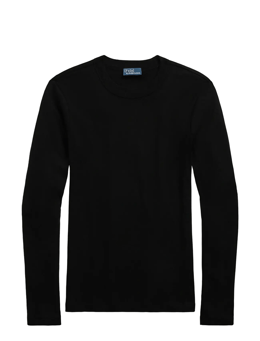 Polo Ralph Lauren - Slim Fit Cotton Long-Sleeve Tee - langärmlige tops - polo black - 0