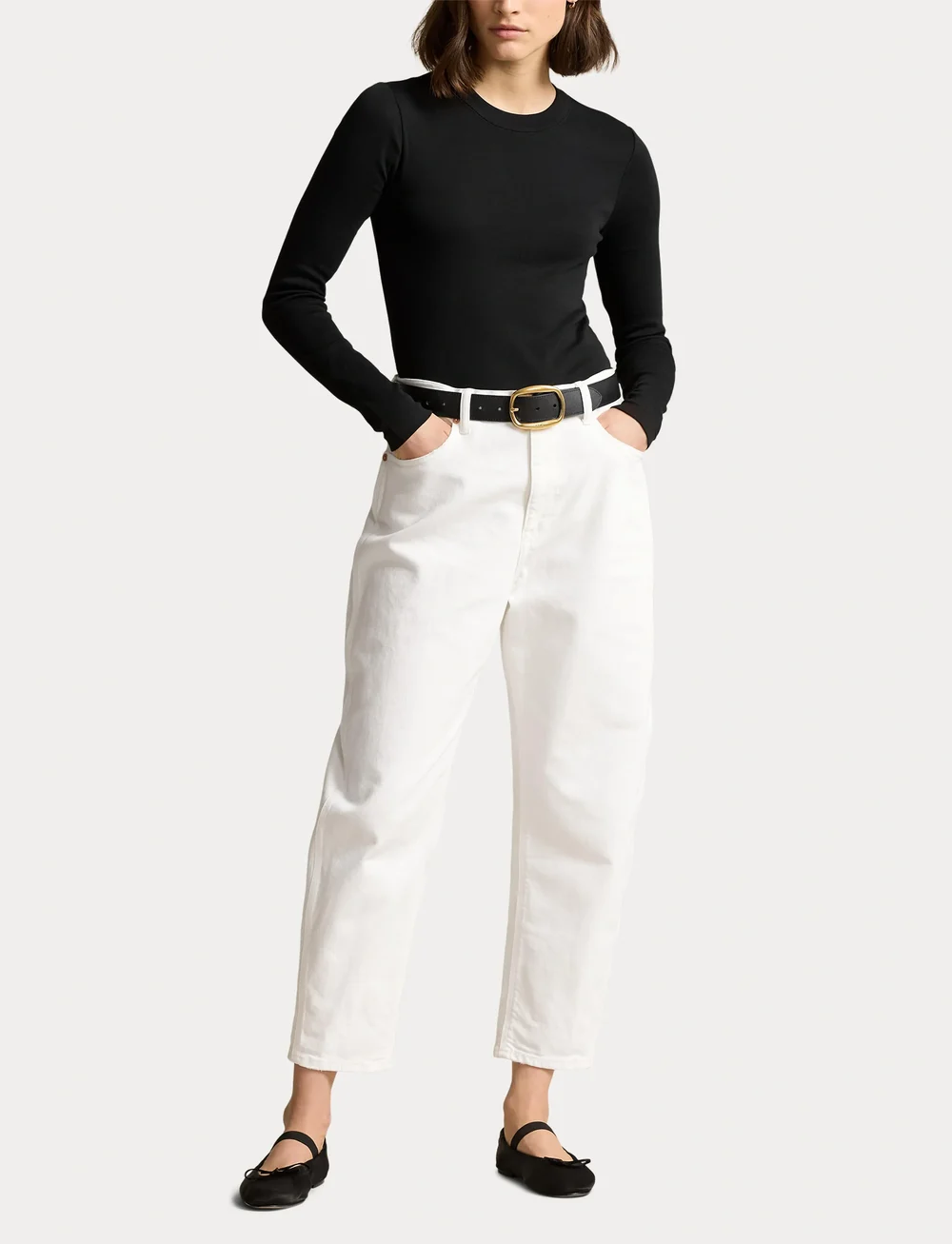 Polo Ralph Lauren - Slim Fit Cotton Long-Sleeve Tee - pikkade varrukatega alussärgid - polo black - 4