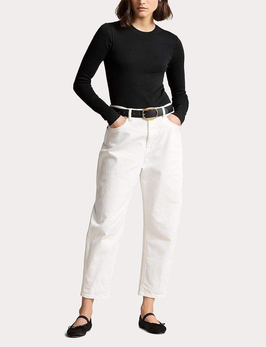 Polo Ralph Lauren - Slim Fit Cotton Long-Sleeve Tee - langärmlige tops - polo black - 4