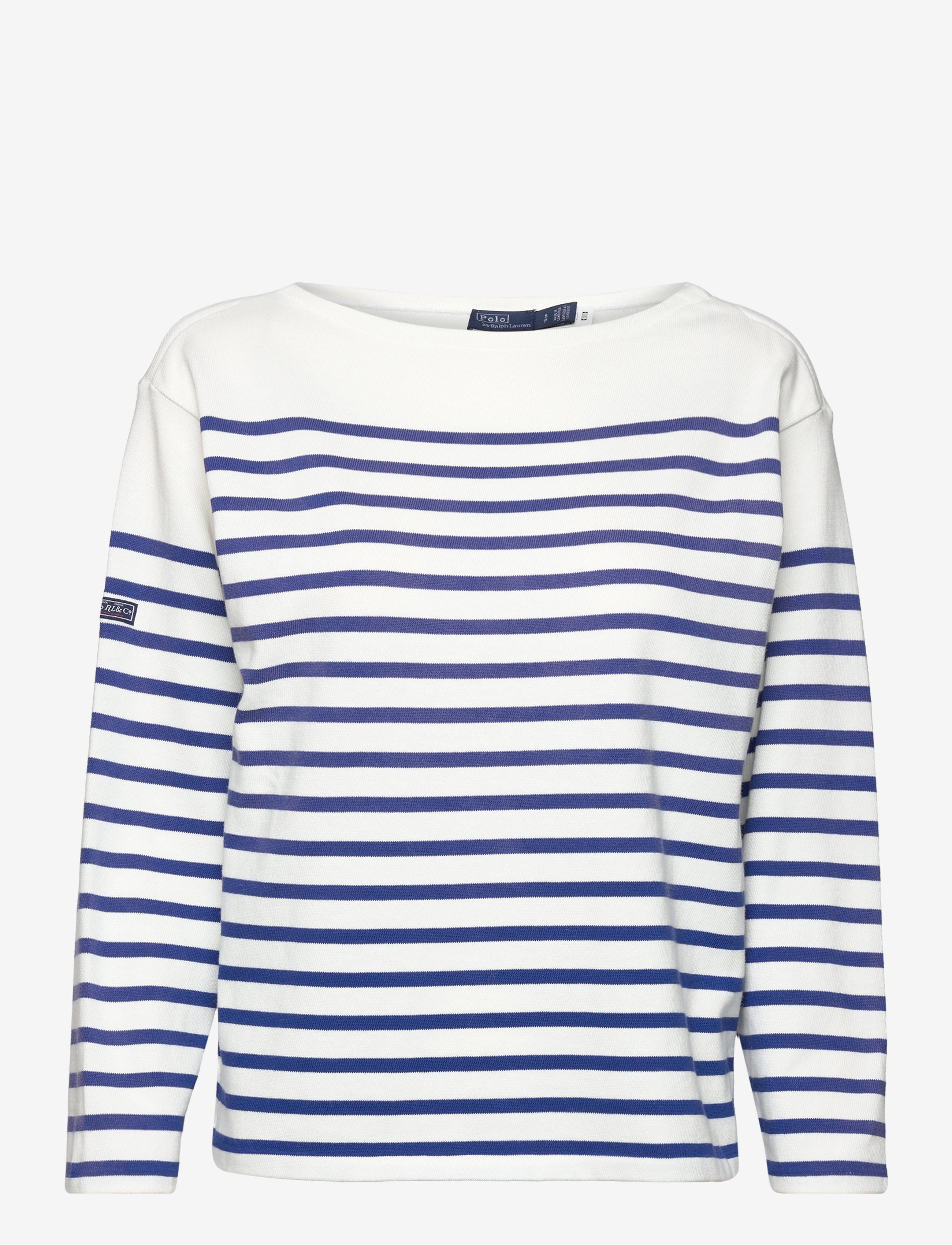 POLO RALPH LAUREN Gestreift Boatneck Mariner Tee Blau - S - Damen
