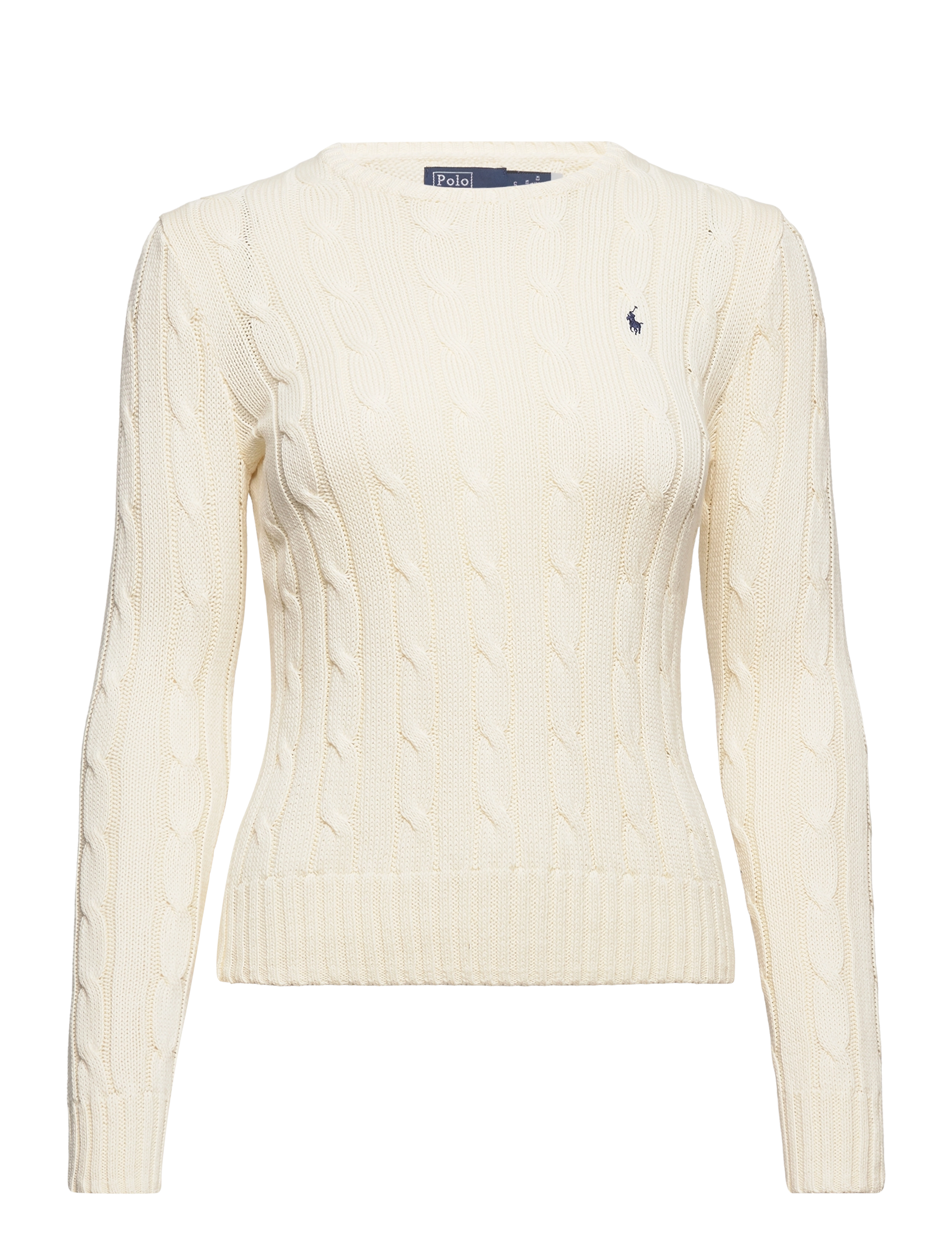 Polo Ralph Lauren Cable-Knit Cotton Crewneck Sweater - Tøj - CREAM / cream