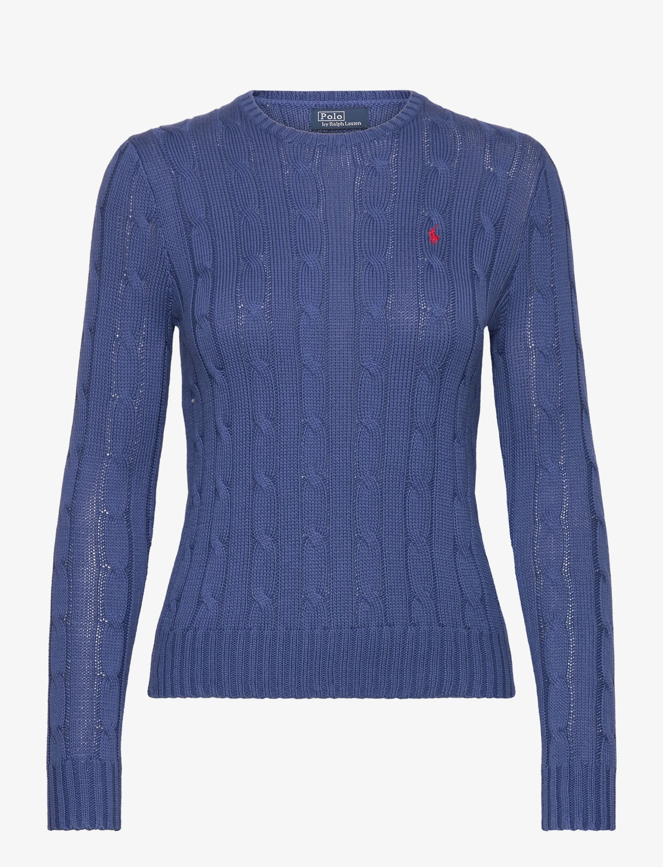 Polo Ralph Lauren - Cable-Knit Cotton Crewneck Sweater - džemperiai - gem blue - 0