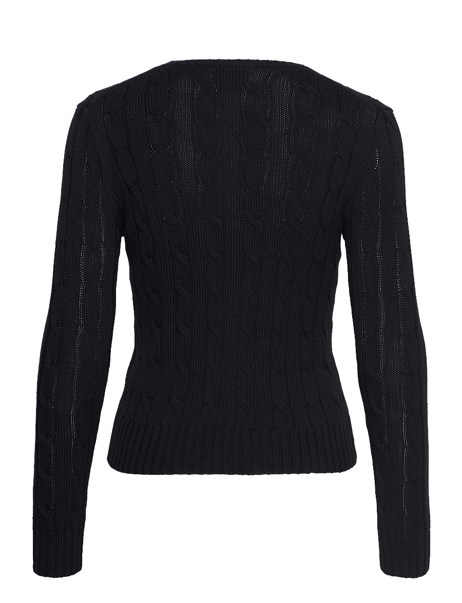 Polo Ralph Lauren - Cable-Knit Cotton Crewneck Sweater - polo black - 1