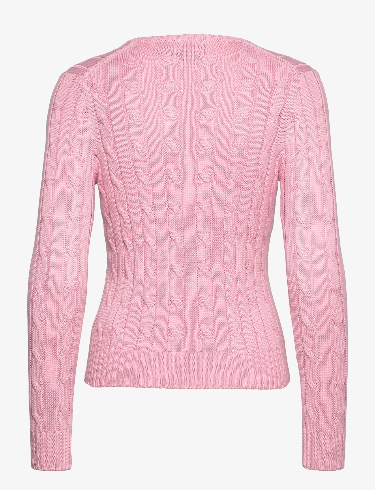 Polo Ralph Lauren - Cable-Knit Cotton V-Neck Sweater - džemperiai - carmel pink - 1