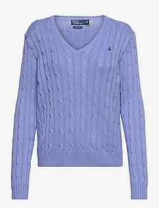 Cable-Knit Cotton V-Neck Sweater, Polo Ralph Lauren