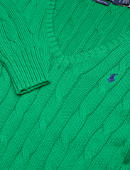 Polo Ralph Lauren - Cable-Knit Cotton V-Neck Sweater - džemperi - preppy green - 3