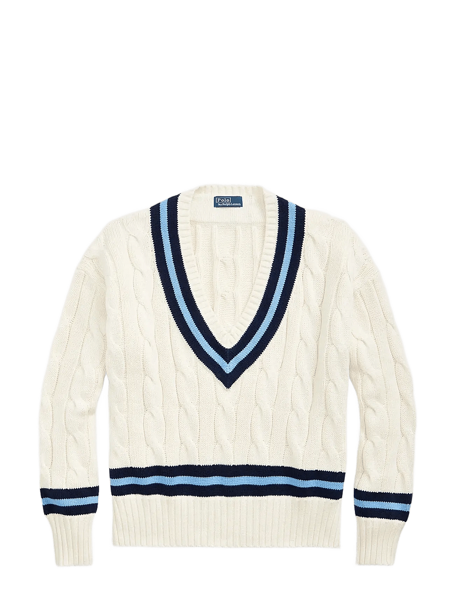Polo Ralph Lauren - The Iconic Cricket Sweater - sviitrid - cream w/ navy str - 1