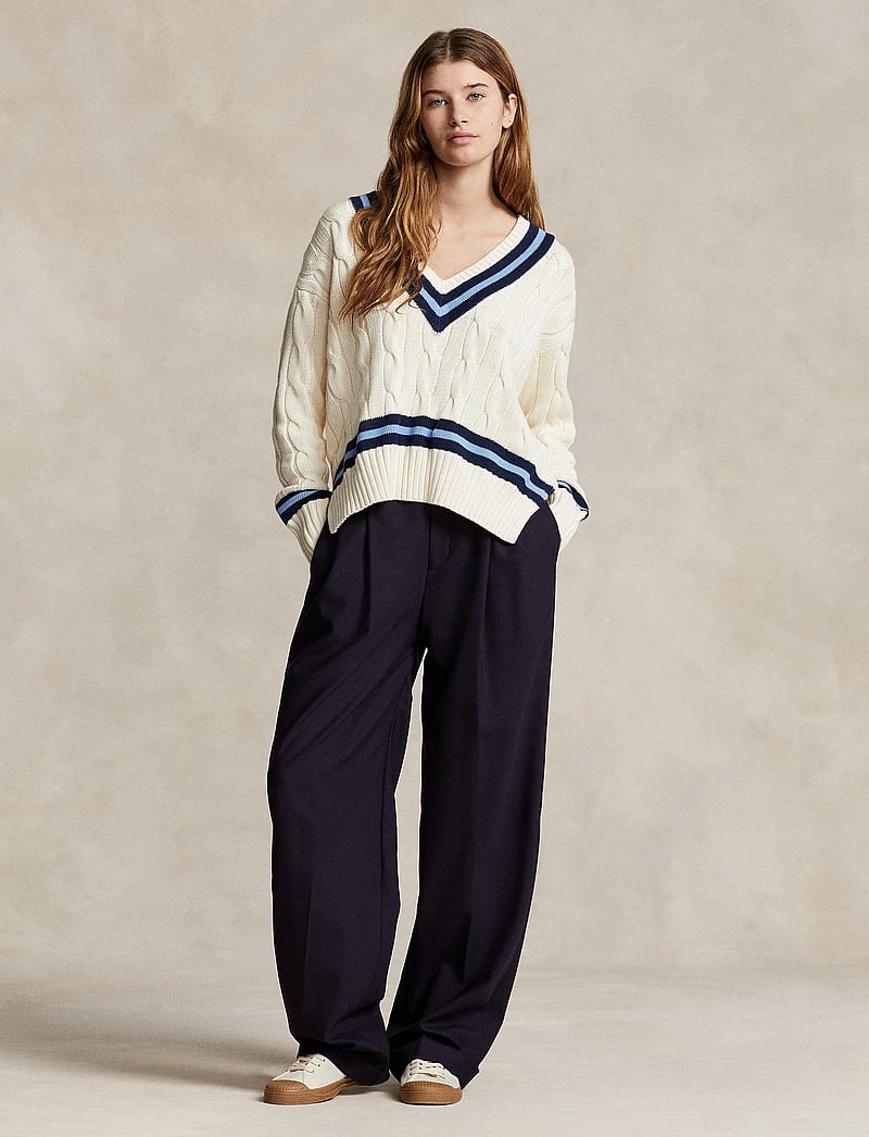 Polo Ralph Lauren - The Iconic Cricket Sweater - sviitrid - cream w/ navy str - 0