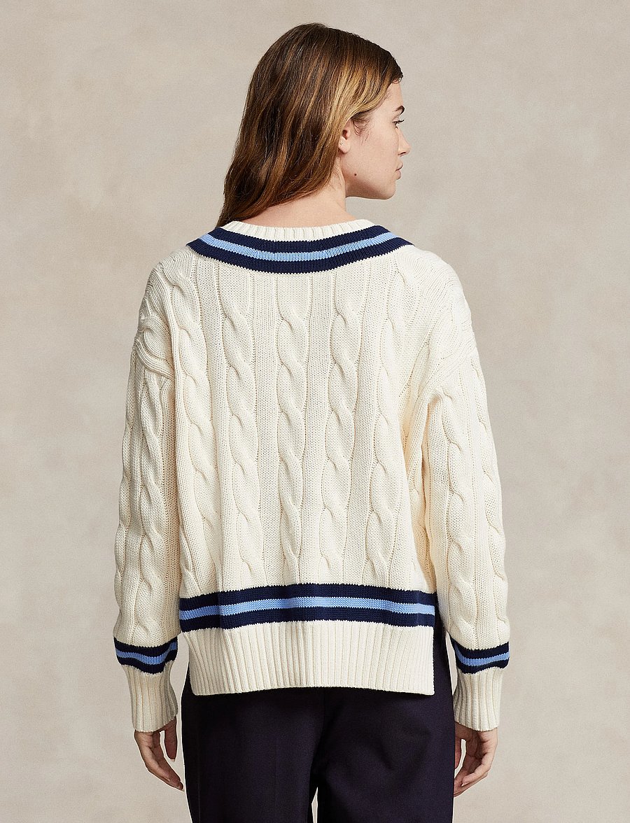 Polo Ralph Lauren - The Iconic Cricket Sweater - sviitrid - cream w/ navy str - 2