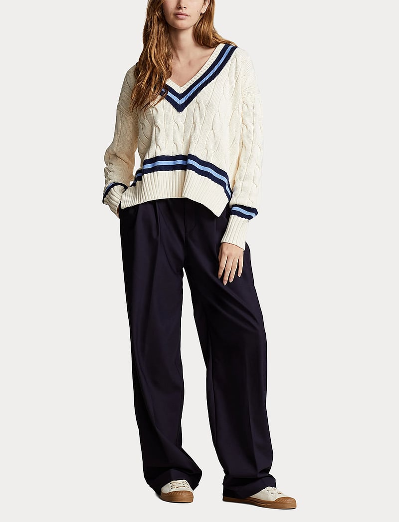 Polo Ralph Lauren - The Iconic Cricket Sweater - sviitrid - cream w/ navy str - 4