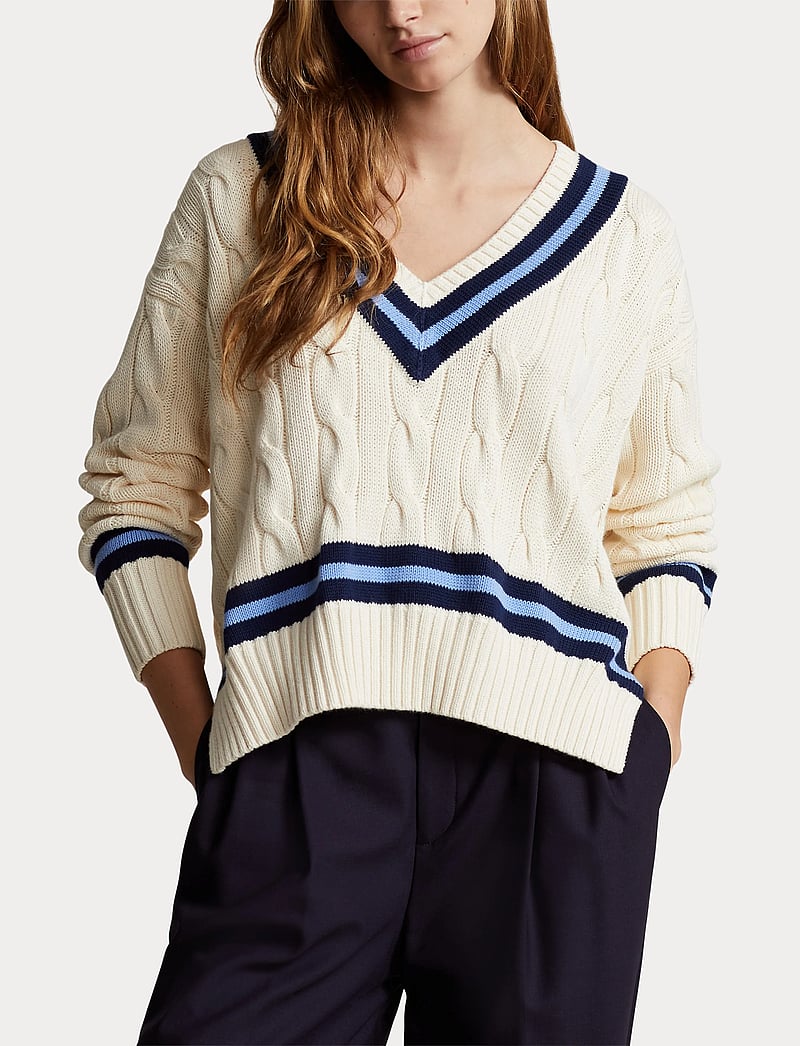 Polo Ralph Lauren - The Iconic Cricket Sweater - sviitrid - cream w/ navy str - 5