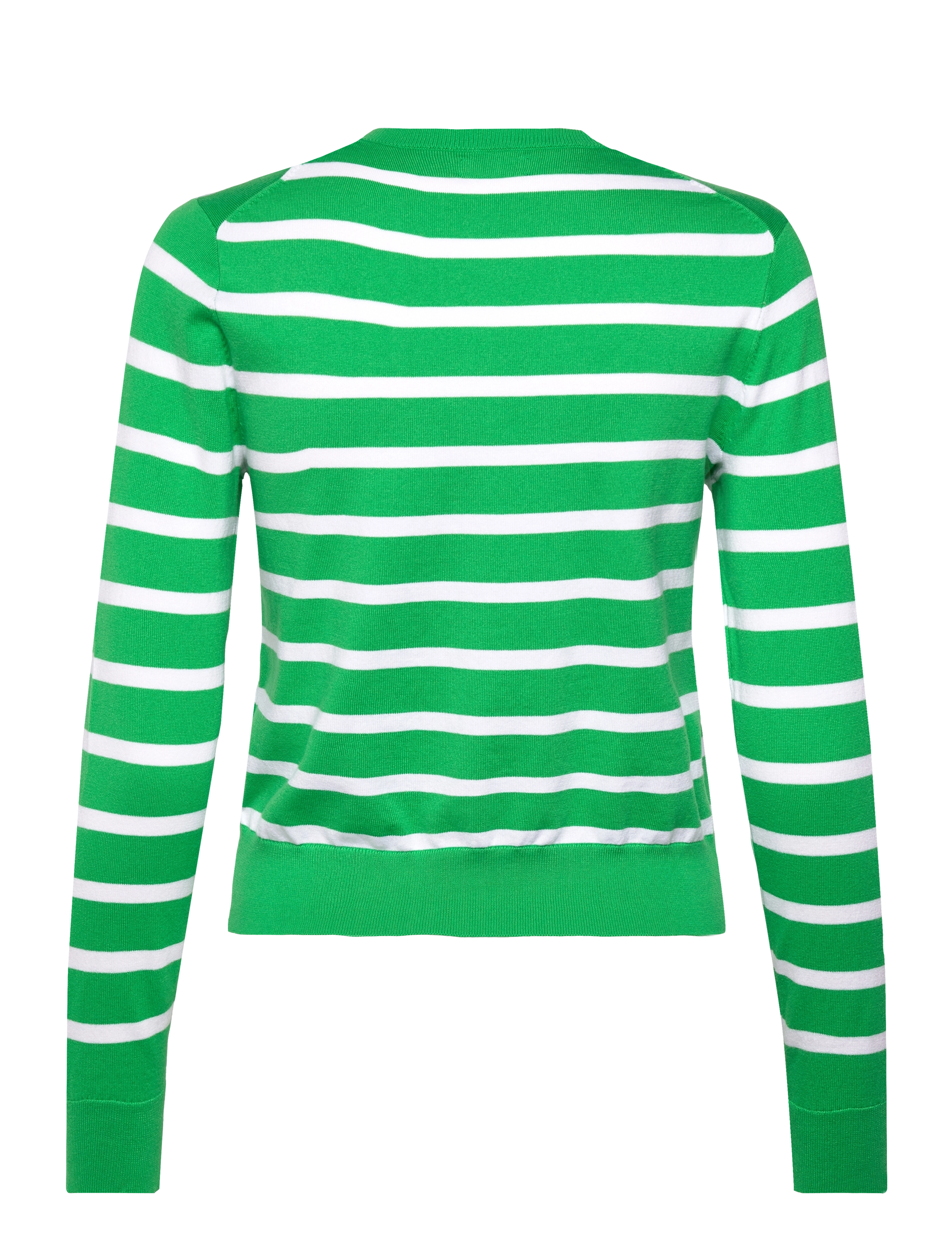 Polo Ralph Lauren - Striped Cotton-Blend Cardigan - tiller green/whit - 1