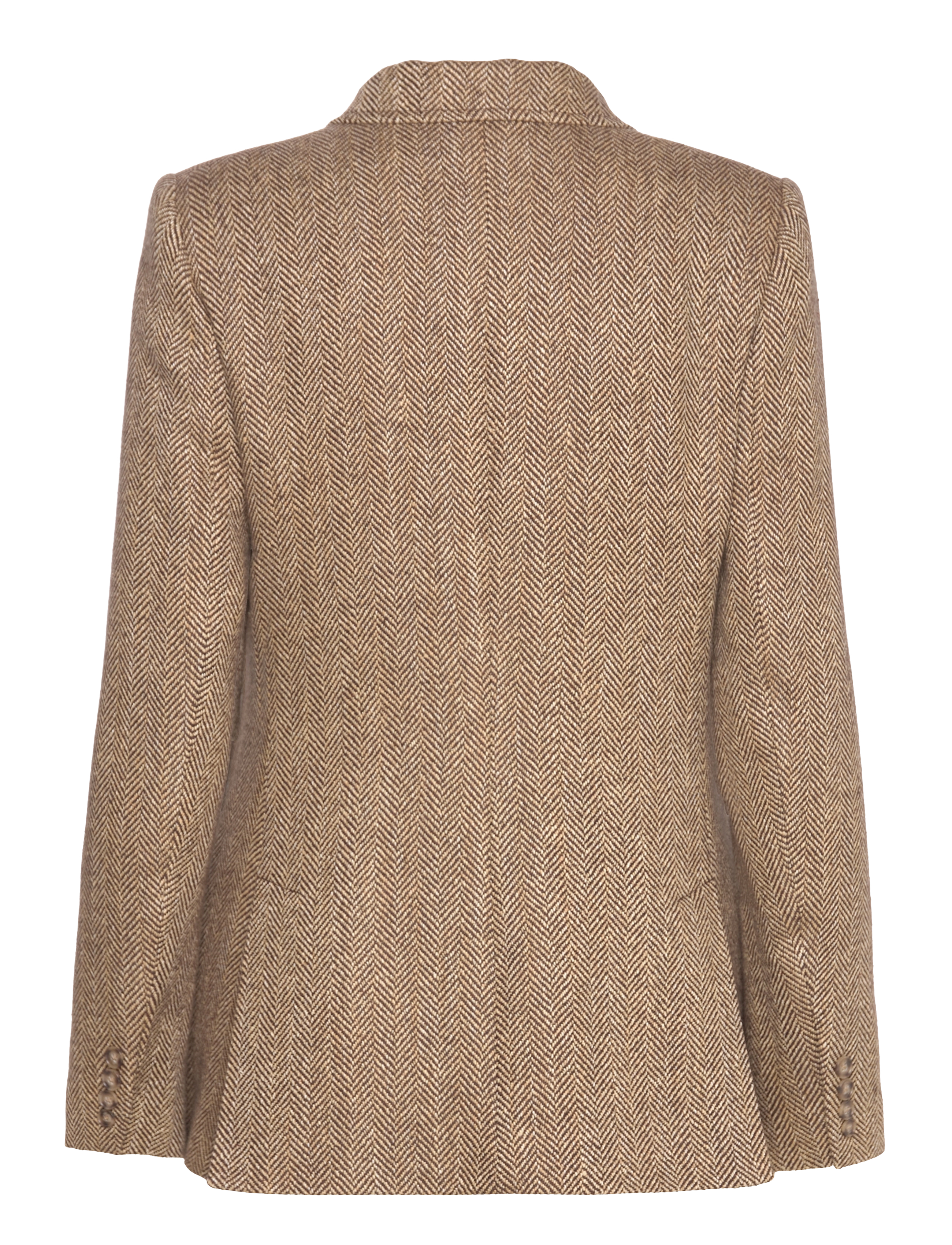 Polo Ralph Lauren - Linen-Blend Herringbone Hacking Blazer - brown/cream herri - 1