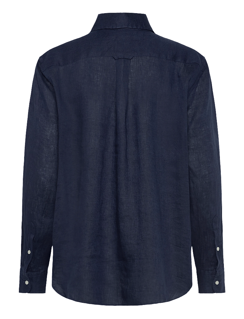 Polo Ralph Lauren - 17/1 PD LINEN-LSL-BFS - linneskjortor - newport navy - 1