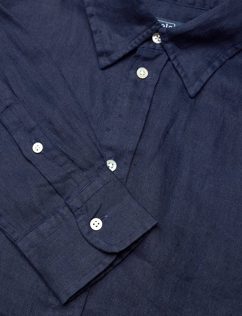 Polo Ralph Lauren - 17/1 PD LINEN-LSL-BFS - linneskjortor - newport navy - 2