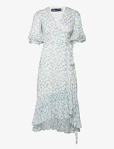 Floral Crinkle Georgette Wrap Dress, Polo Ralph Lauren