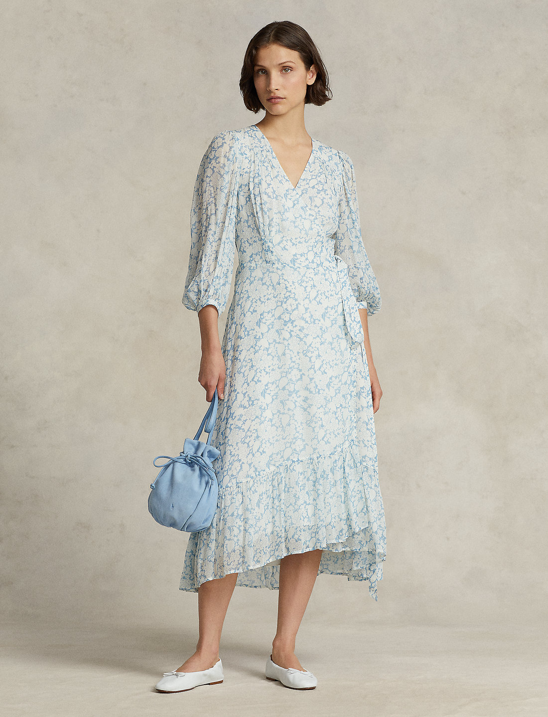 Ralph lauren deals floral wrap dress