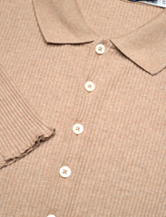 Polo Ralph Lauren - Rib-knit Long-Sleeve Polo Shirt - pikéer - warm brown heathe - 2