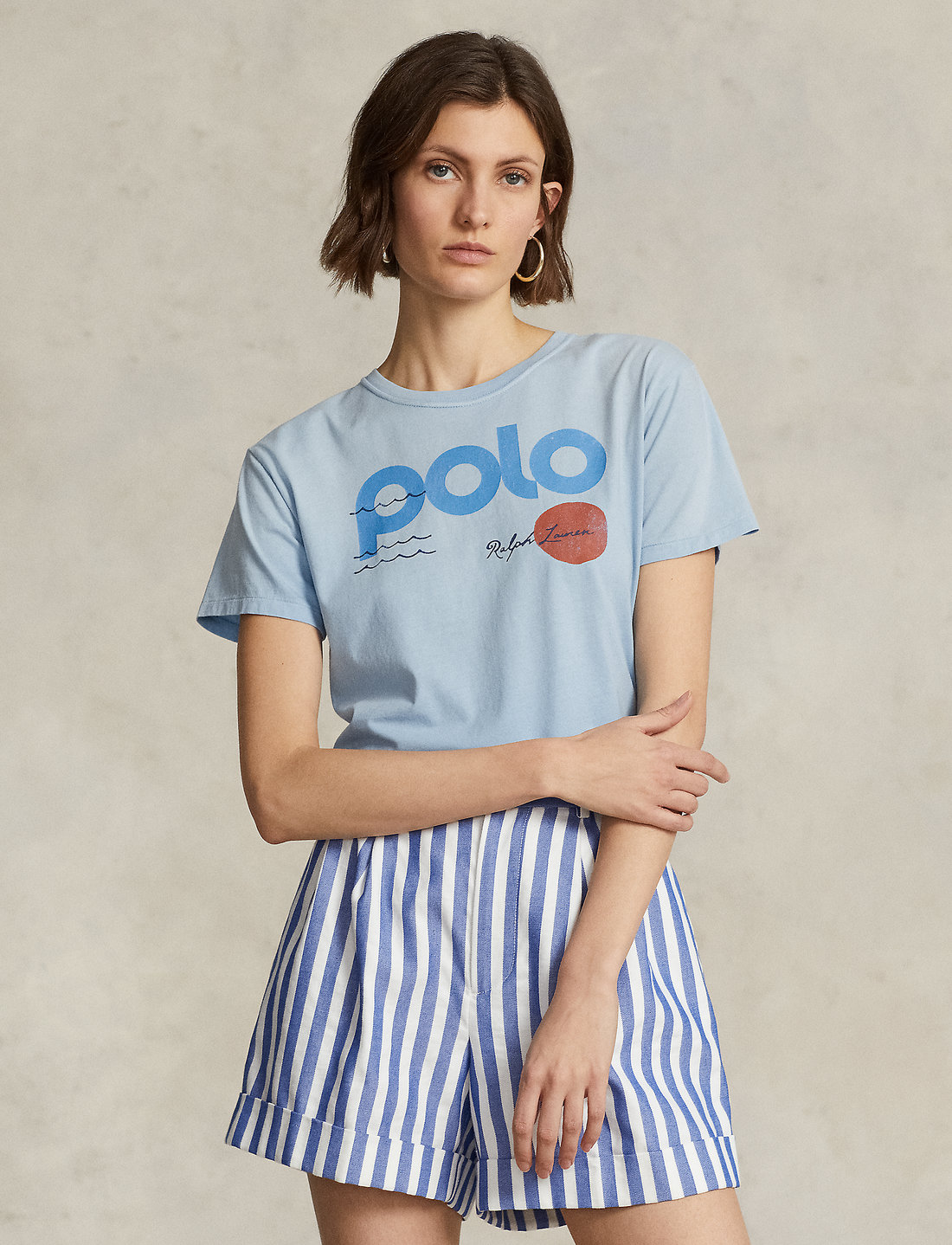 Polo Ralph Lauren Nautical Logo Graphic Cotton Jersey Tee T shirts