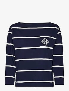 Monogram-Logo Striped Jersey Tee, Polo Ralph Lauren