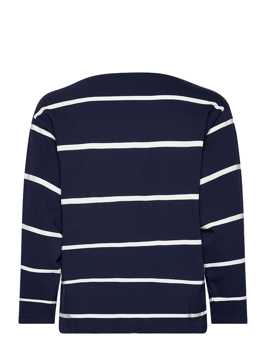 Polo Ralph Lauren - Monogram-Logo Striped Jersey Tee - cruise navy/deckw - 1