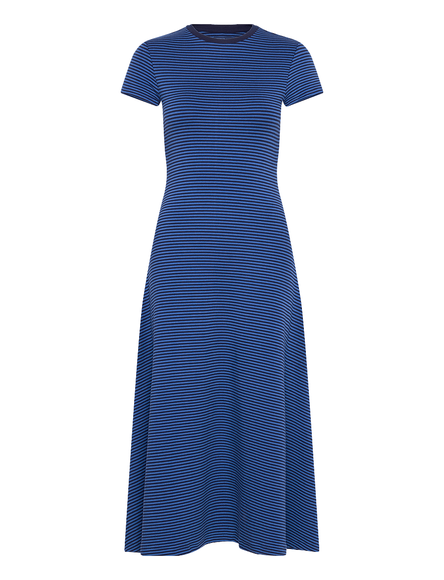Polo Ralph Lauren - Striped Ribbed Cotton-Blend Dress - kite blue/newport - 0