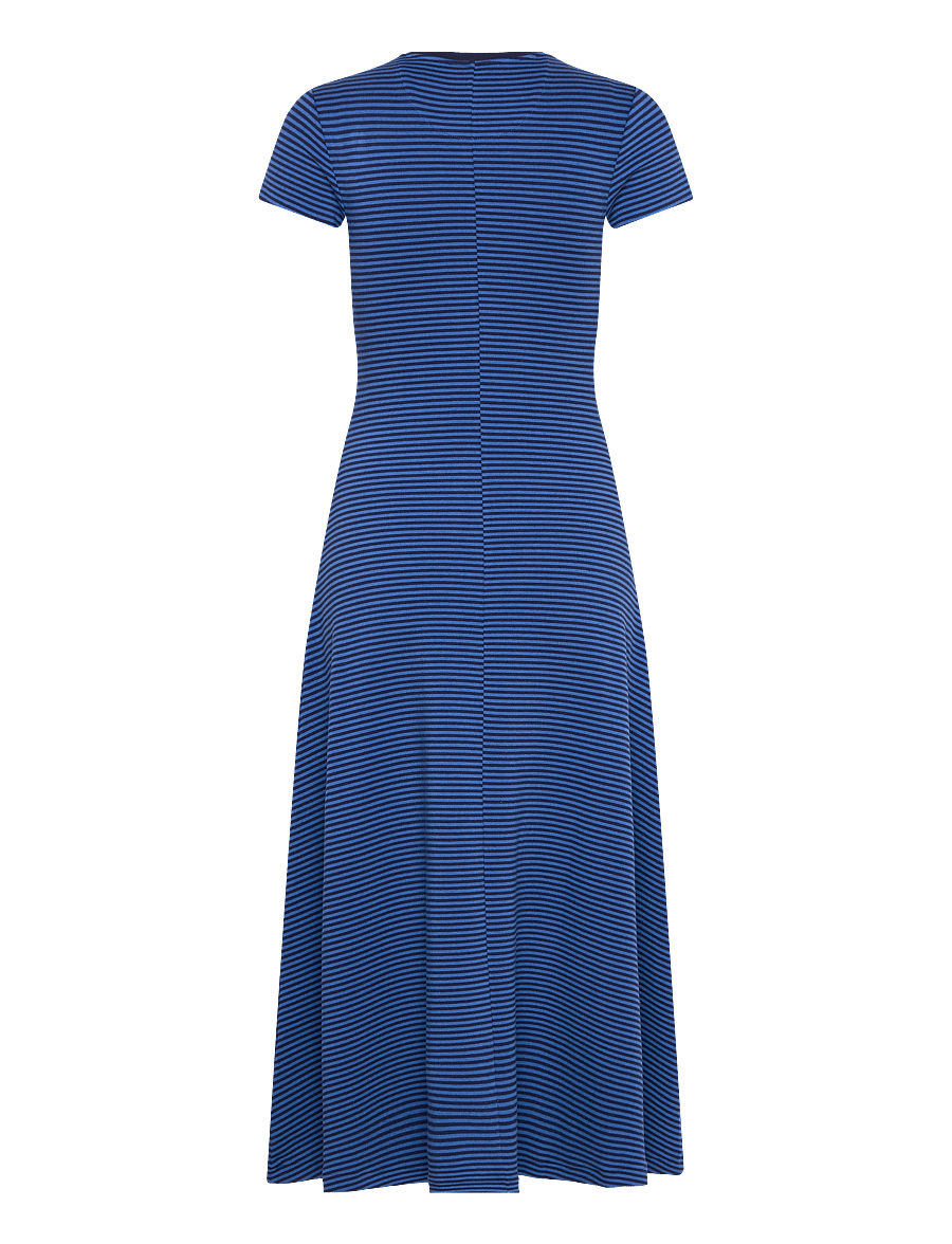 Polo Ralph Lauren - Striped Ribbed Cotton-Blend Dress - kite blue/newport - 1