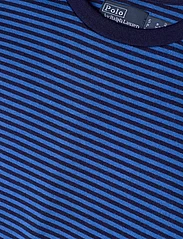 Polo Ralph Lauren - Striped Ribbed Cotton-Blend Dress - t-shirtklänningar - kite blue/newport - 2