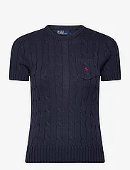 Polo Ralph Lauren - Cable-Knit Cotton Short-Sleeve Sweater - džemperi - hunter navy - 0