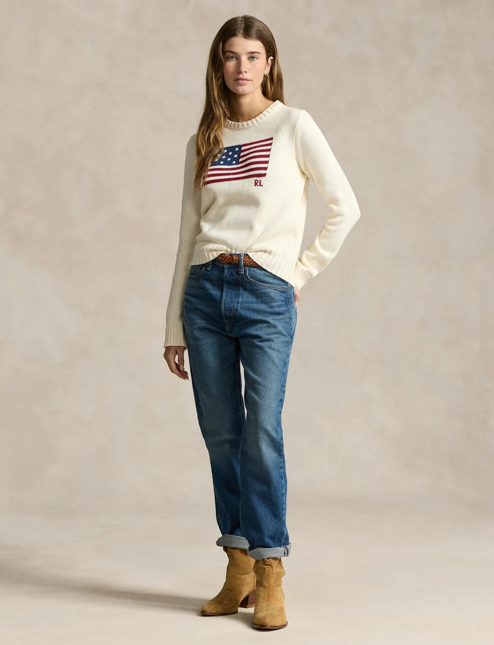 Polo cotton crewneck sweater hotsell