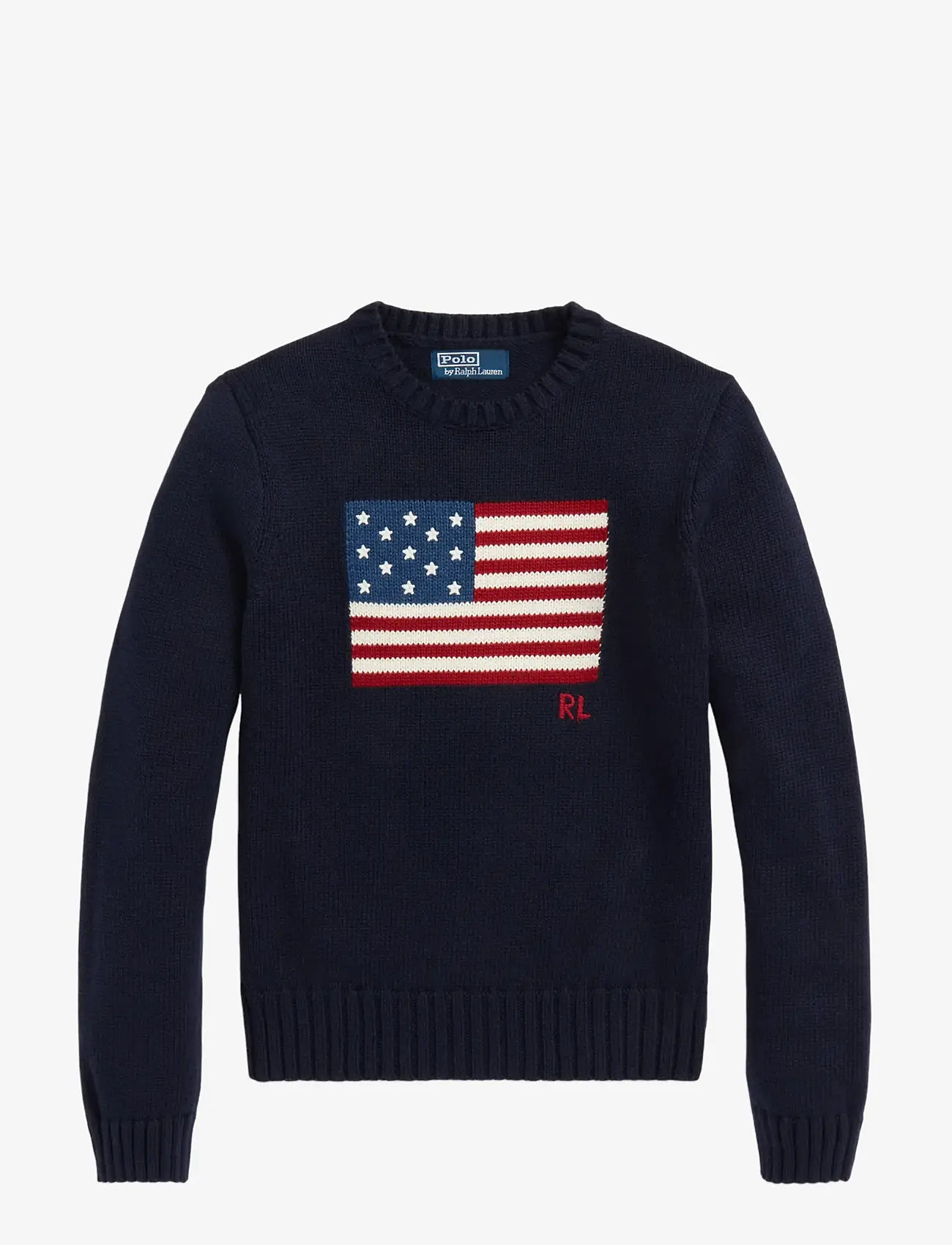 Polo Ralph Lauren Flag Cotton Crewneck Sweater (PRW211896939