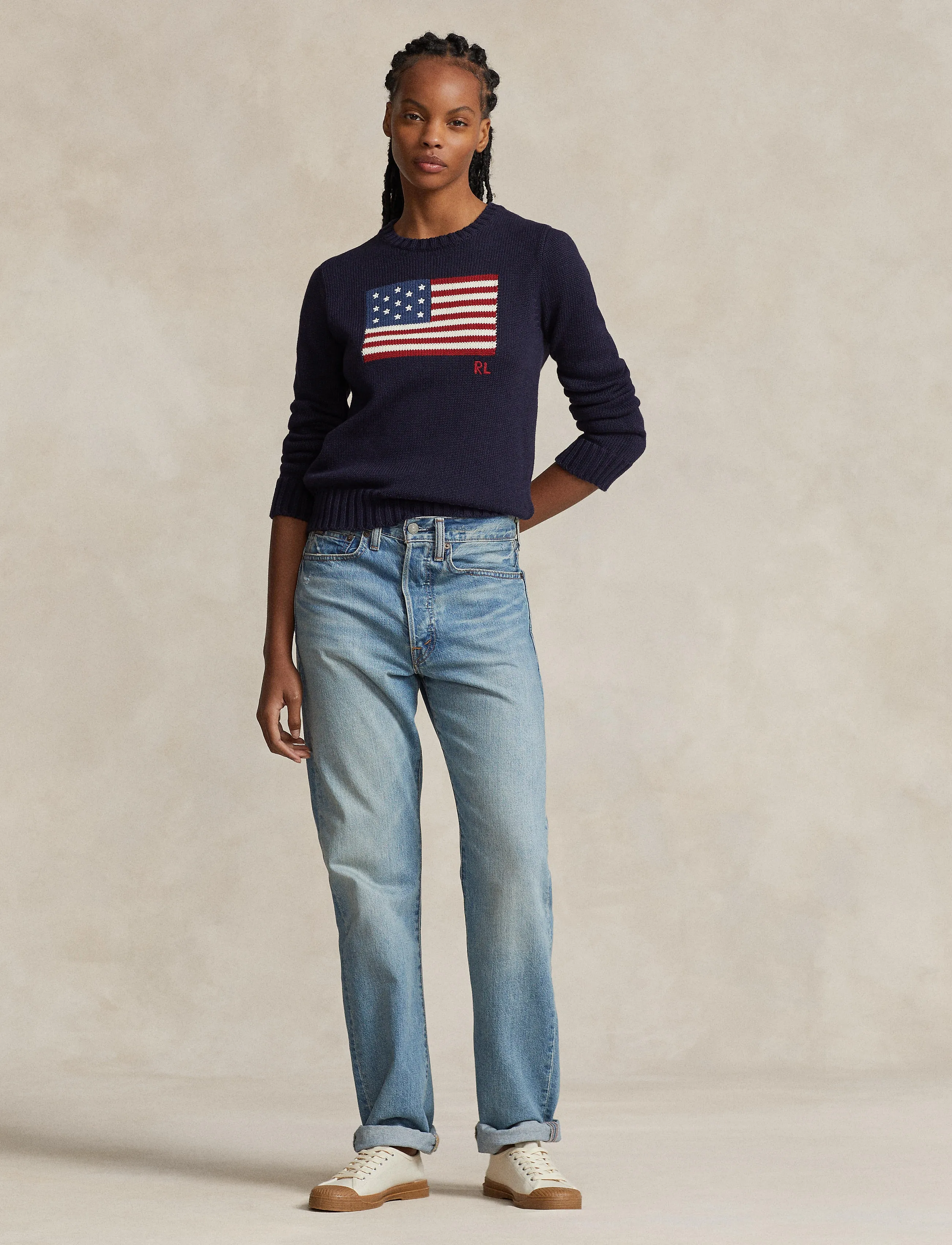 Polo Ralph Lauren 10/1 ROVING COTTON-LSL-PLO - Riided - NAVY / navy